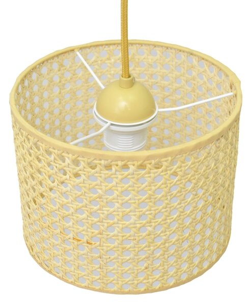 Lampadario a sospensione con filo ALBA 1xE27/15W/230V diametro 20 cm rattan