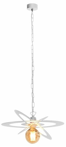 Lampadario a sospensione con catena STAR 1xE27/15W/230V bianco