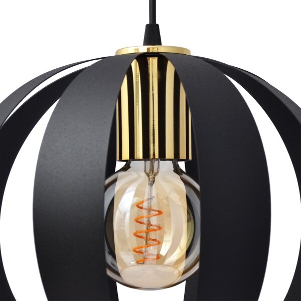 Lampadario a sospensione con filo NEWTON 3xE27/15W/230V nero