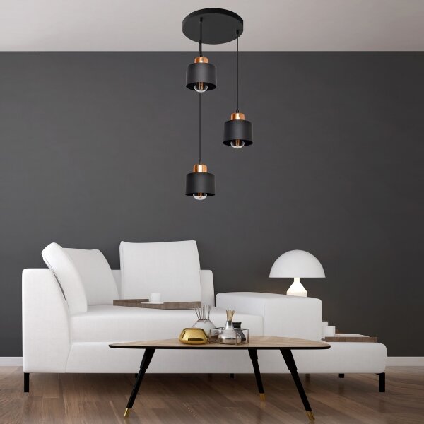 Lampadario a sospensione con filo EDISON 3xE27/15W/230V