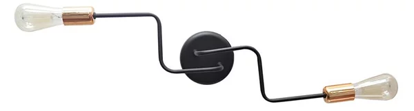 Lampadario fisso TUBE 2xE27/15W/230V nero