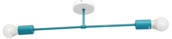 Lampadario a plafone CAMBRIDGE 2xE27/15W/230V blu