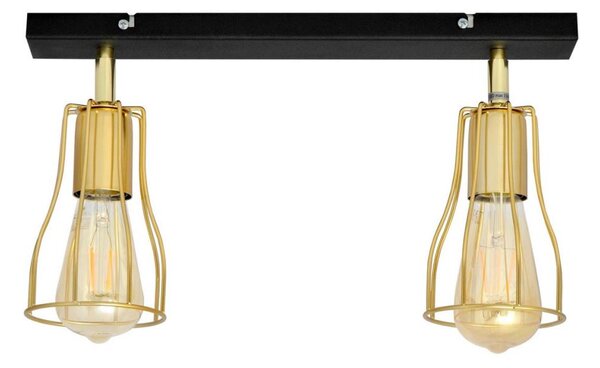 Faretto TUBE 2xE27/15W/230V oro/nero