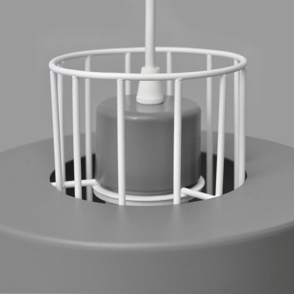 Lampadario a sospensione con filo VOLTA 2xE27/15W/230V grigio