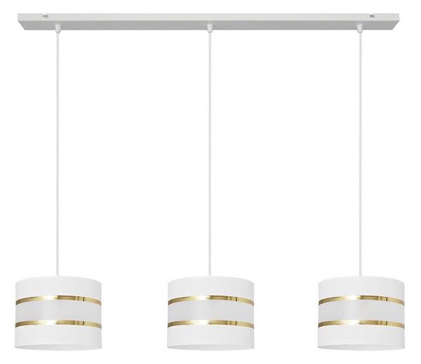 Lampadario a sospensione con filo HELEN 3xE27/15W/230V bianco/oro