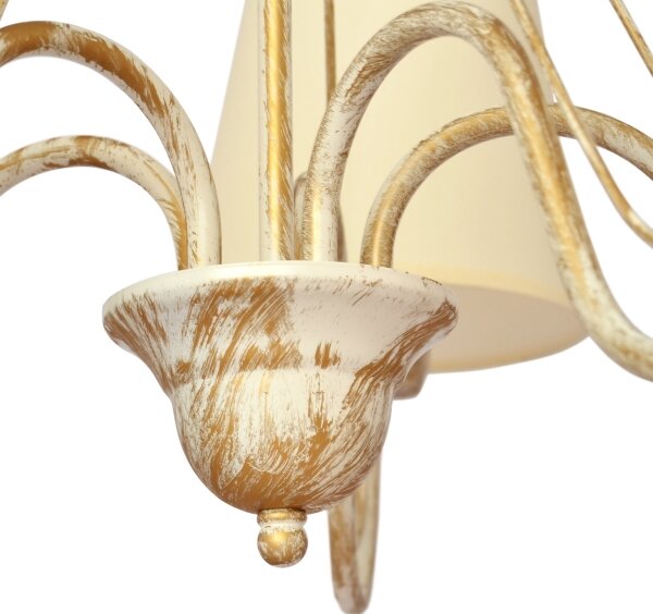 Lampadario a sospensione con catena MALBO 3xE27/15W/230V beige