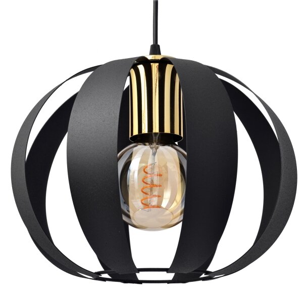 Lampadario a sospensione con filo NEWTON 3xE27/15W/230V nero