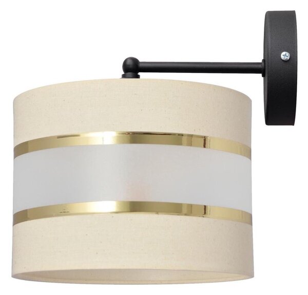 Applique HELEN 1xE27/15W/230V color crema/nero/oro