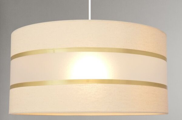 Lampadario a sospensione con filo HELEN 1xE27/15W/230V diametro 40 cm color crema/oro