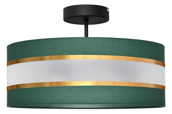 Lampadario a sospensione con supporto rigido HELEN 3xE27/15W/230V verde/oro