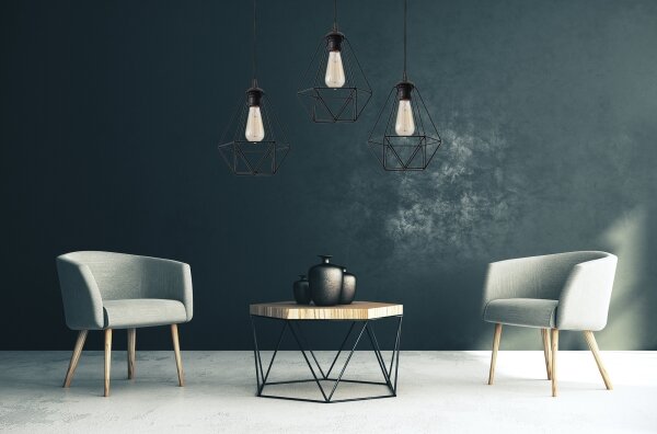Lampadario a sospensione con filo KARO 1xE27/15W/230V