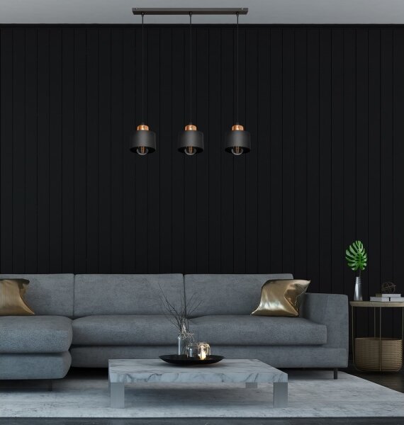 Lampadario su fune EDISON 3xE27/15W/230V