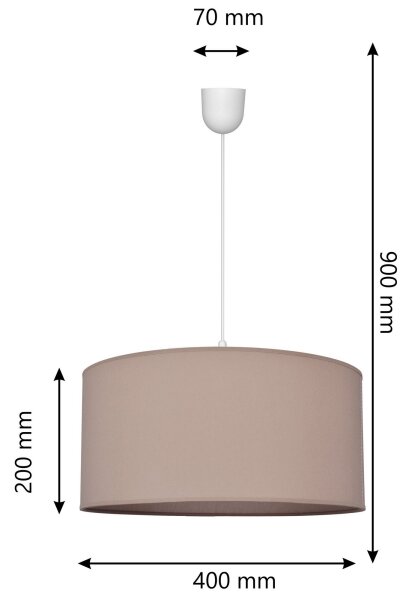 Lampadario su corda ALBA 1xE27/15W/230V d. 40 cm beige