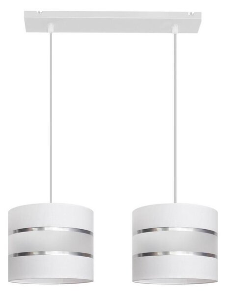 Lampadario su filo HELEN 2xE27/15W/230V bianco