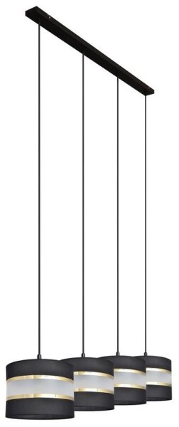 Lampadario a sospensione con filo HELEN 4xE27/15W/230V nero/oro