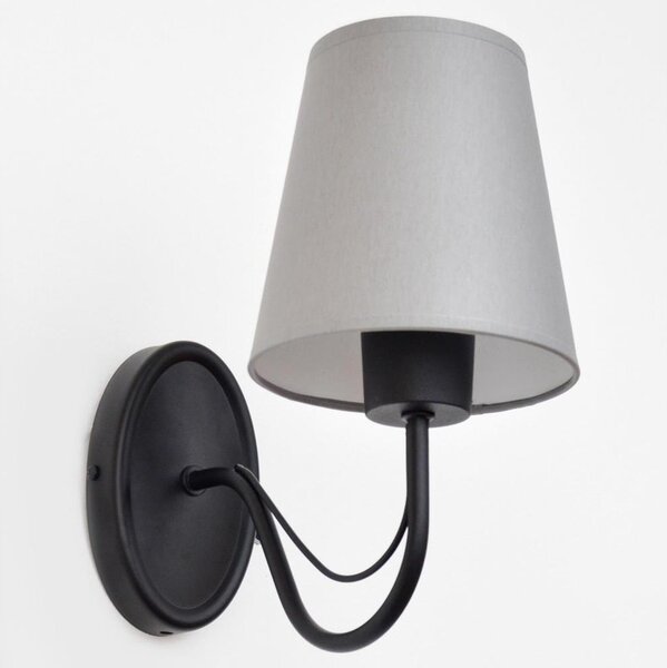 Applique MALBO 1xE27/15W/230V grigio/nero
