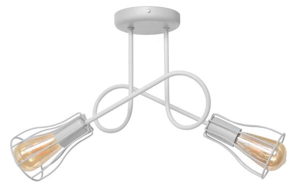 Lampadario a plafone OXFORD 2xE27/15W/230V bianco