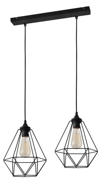 Lampadario a sospensione con filo KARO 2xE27/15W/230V