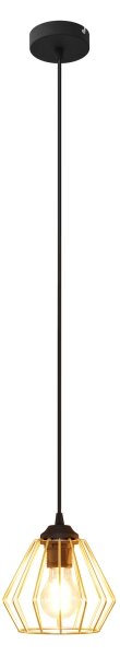 Lampadario a sospensione con filo AGAT 1xE27/15W/230V oro/nero