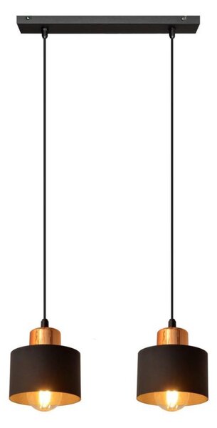 Lampadario su fune EDISON 2xE27/15W/230V