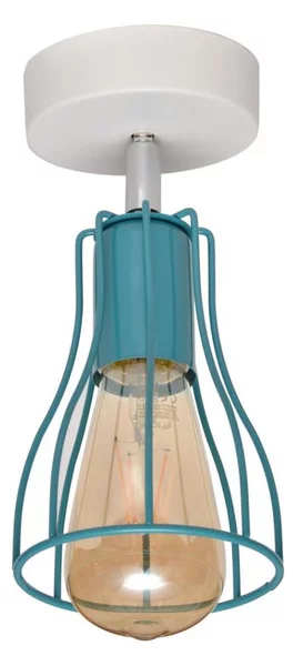Lampadario a plafone TUBE II 1xE27/15W/230V turchese