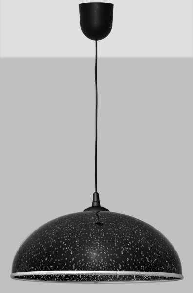 Lampadario su filo CIRCLE 1xE27/15W/230V nero