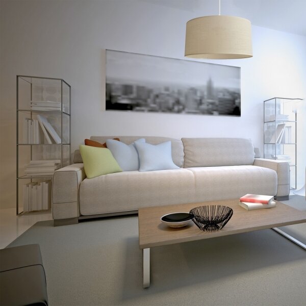 Lampadario su corda ALBA 1xE27/15W/230V d. 40 cm beige
