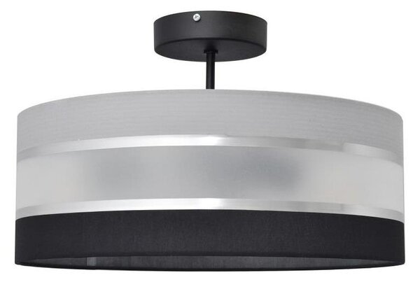 Lampadario a sospensione con supporto rigido HELEN 3xE27/15W/230V nero/grigio/cromo lucido