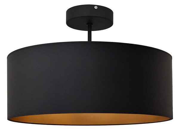 Lampadario a sospensione con supporto rigido ALBA 3xE27/15W/230V nero/oro