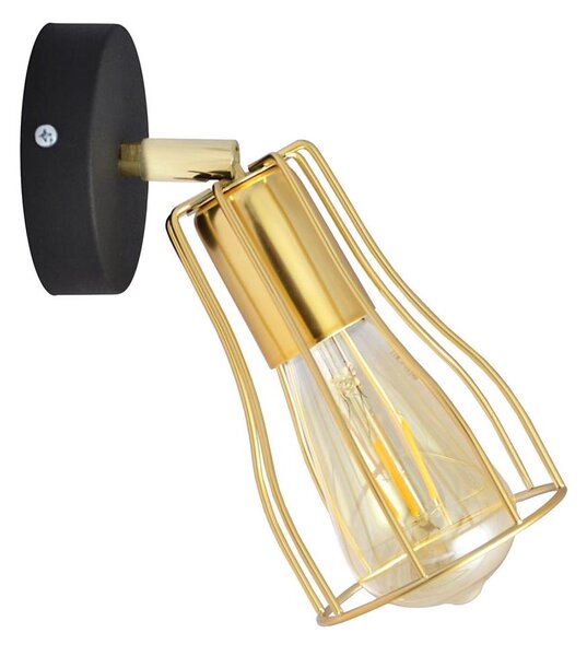 Faretto da parete TUBE 1xE27/15W/230V oro/nero