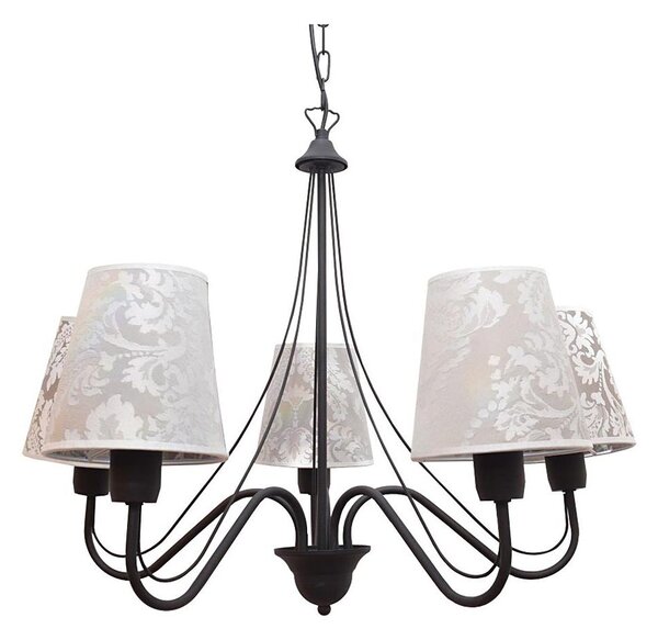 Lampadario MALBO II 5xE27/15W/230V nero