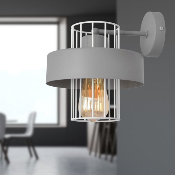 Applique VOLTA 1xE27/15W/230V grigio