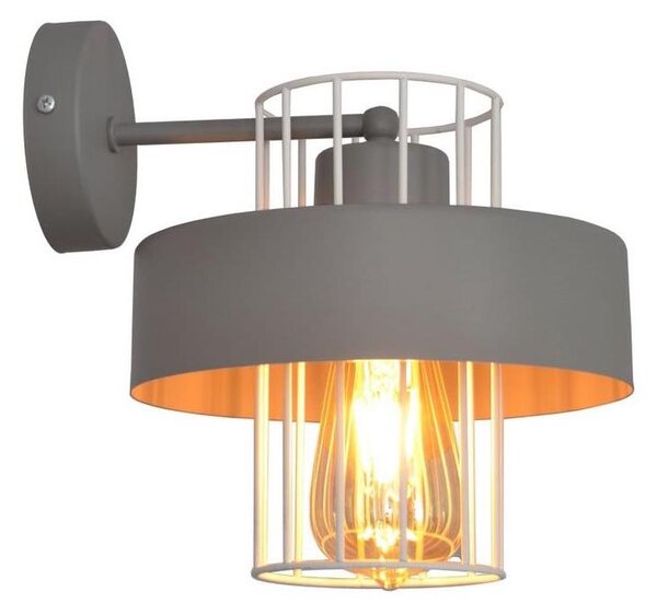 Applique VOLTA 1xE27/15W/230V grigio