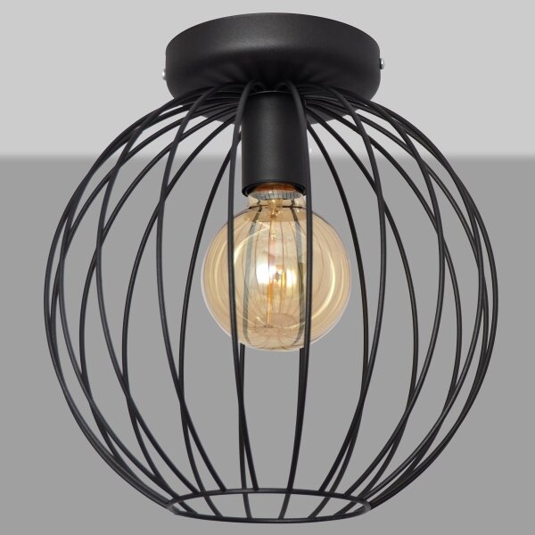 Surface-mounted lampadario MERCURE 1xE27/15W/230V d. 30 cm nero