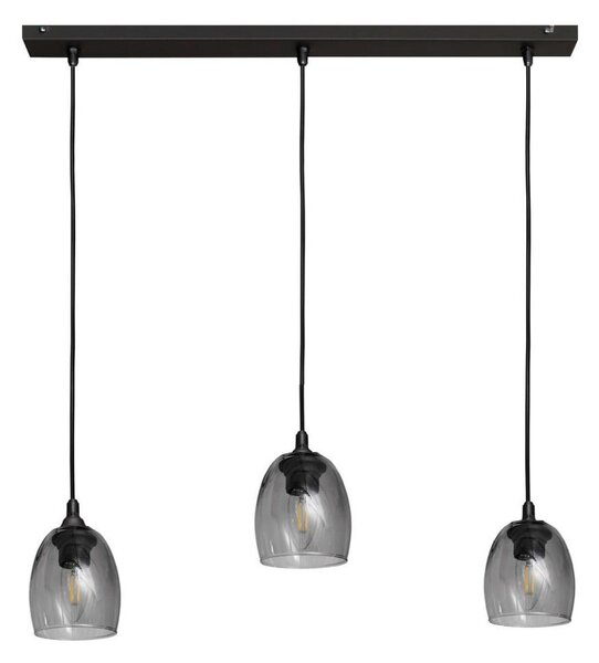 Lampadario a sospensione con filo BRILLANT 3xE27/15W/230V grigio