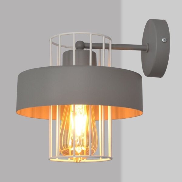 Applique VOLTA 1xE27/15W/230V grigio