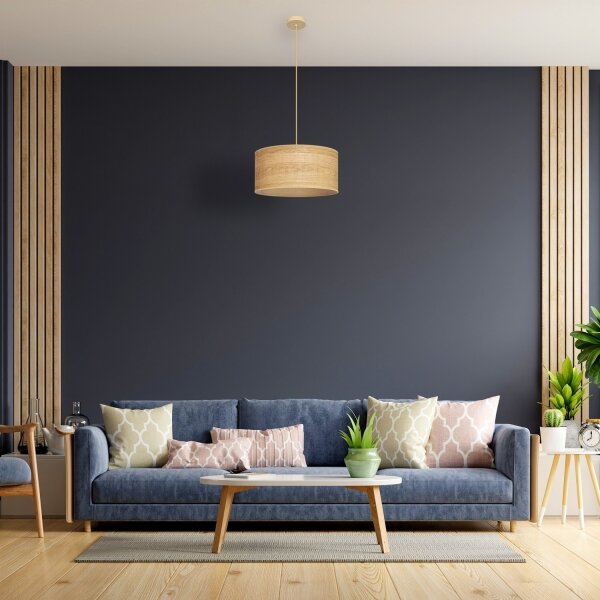 Lampadario a sospensione con filo ALBA 1xE27/15W/230V diametro 40 cm marrone