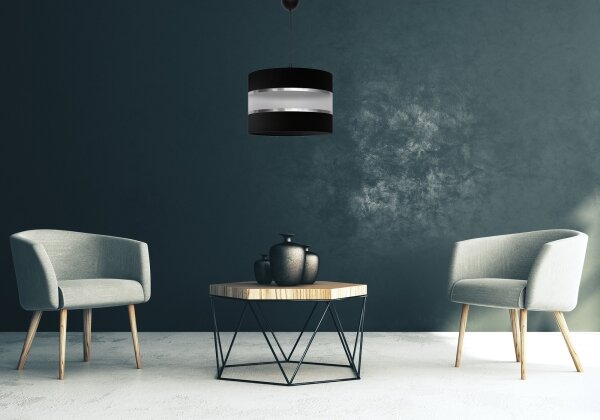 Lampadario su filo HELEN 1xE27/15W/230V nero