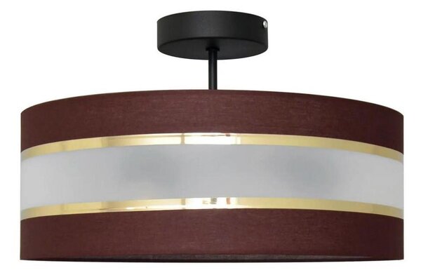 Lampadario a sospensione con supporto rigido HELEN 3xE27/15W/230V marrone/nero/oro
