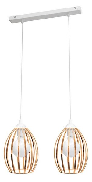 Lampadario su filo DALI 2xE27/15W/230V rame