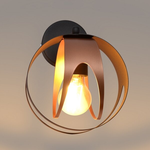 Applique MOONLIGHT 1xE27/15W/230V nero/rame