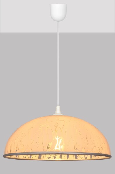 Lampadario su filo CIRCLE 1xE27/15W/230V bianco