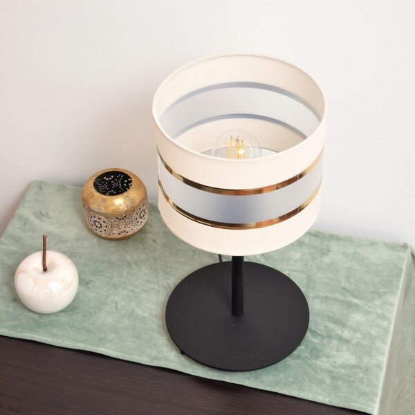 LED Lampada da tavolo HELEN 1xE27/15W/230V color crema/nero/oro