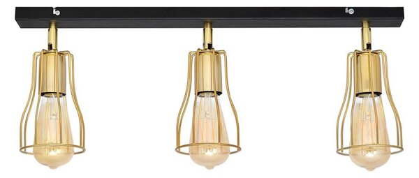 Faretto TUBE 3xE27/15W/230V oro/nero