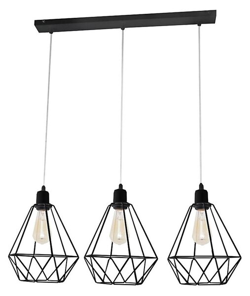 Lampadario KARO 3xE27/15W/230V nero