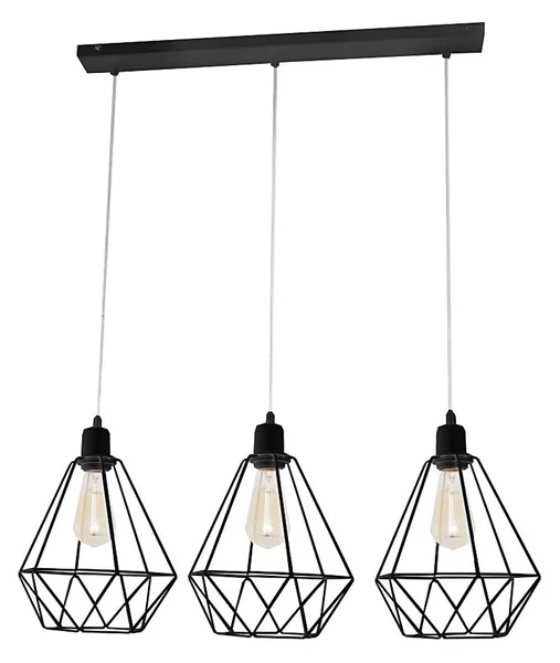 Lampadario KARO 3xE27/15W/230V nero
