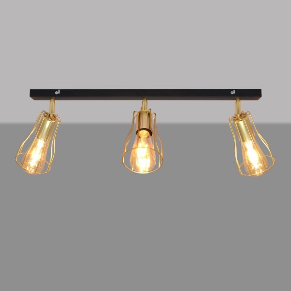 Faretto TUBE 3xE27/15W/230V oro/nero