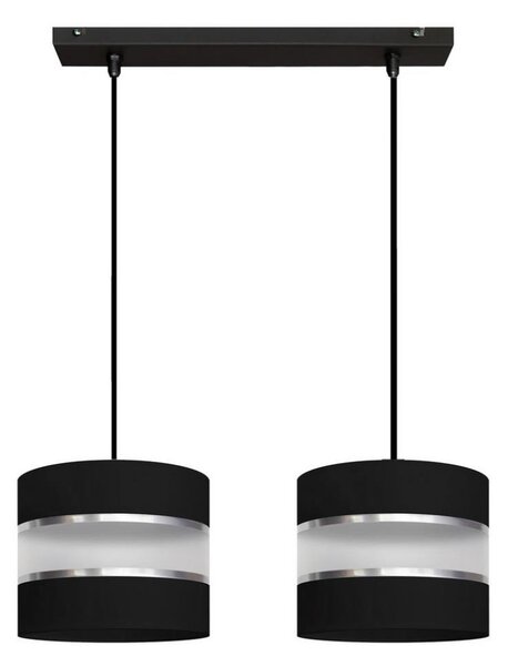 Lampadario su filo HELEN 2xE27/15W/230V nero