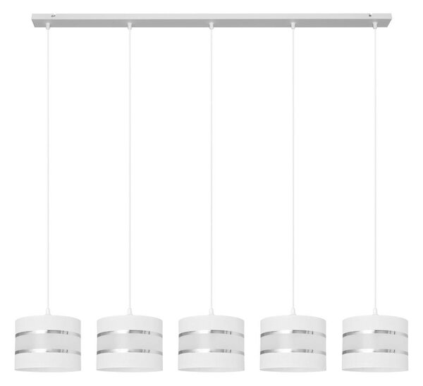 Lampadario a sospensione con filo HELEN 5xE27/15W/230V bianco