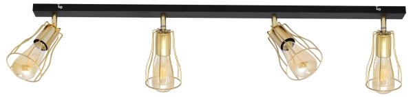 Faretto TUBE 4xE27/15W/230V oro/nero